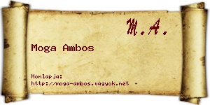 Moga Ambos névjegykártya